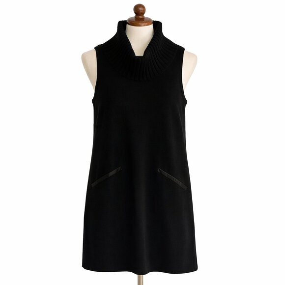 Theory Dresses & Skirts - New Theory Abrelia Tailor Wool Shift Dress Size 12 Cowl Neck Pockets Sleeveless